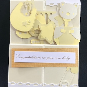 Bébé nouvel arrivant félicitations pop-up box card