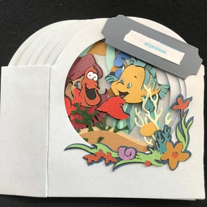 Carte boîte multi-occasions Disney petite sirène 3D