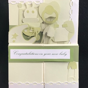 Bébé nouvel arrivant félicitations pop-up box card