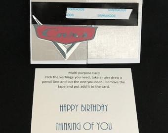 Disney Cars Multi-occasion pop-up box card