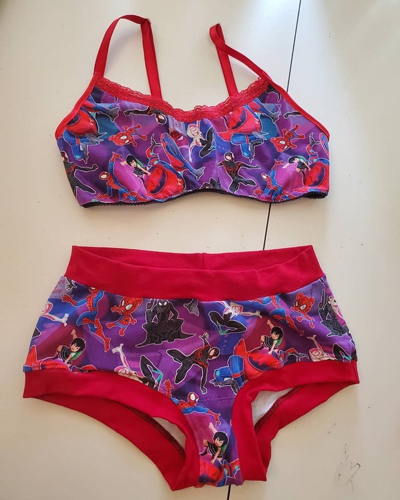Into the Spiderverse SpiderMan Spider Gwen Nerdy Geeky Panties Etsy