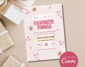 Favorite Things Invitation  - 5x7 Digital Invitation