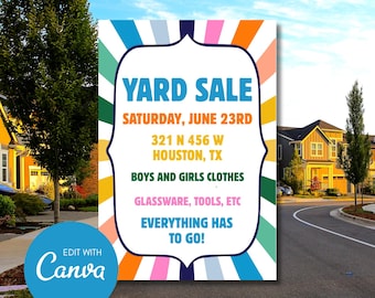 Editable Yard Flyer Template (Printable Poster Design