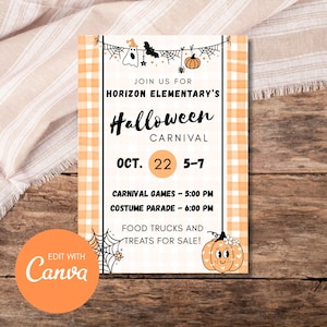 Halloween Party Flyer: Carnival Costume Party Invitation (Digital Download)