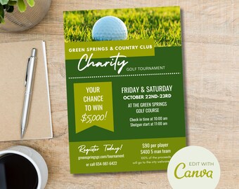 Golf Tournament Fundraiser Flyer: 5x7 (Digital Download)