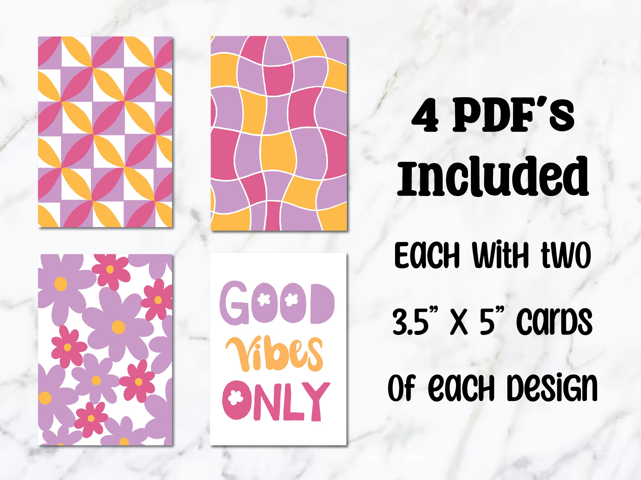 Printable Cards, Printable Greeting Cards, Digital Download Blank Card ...