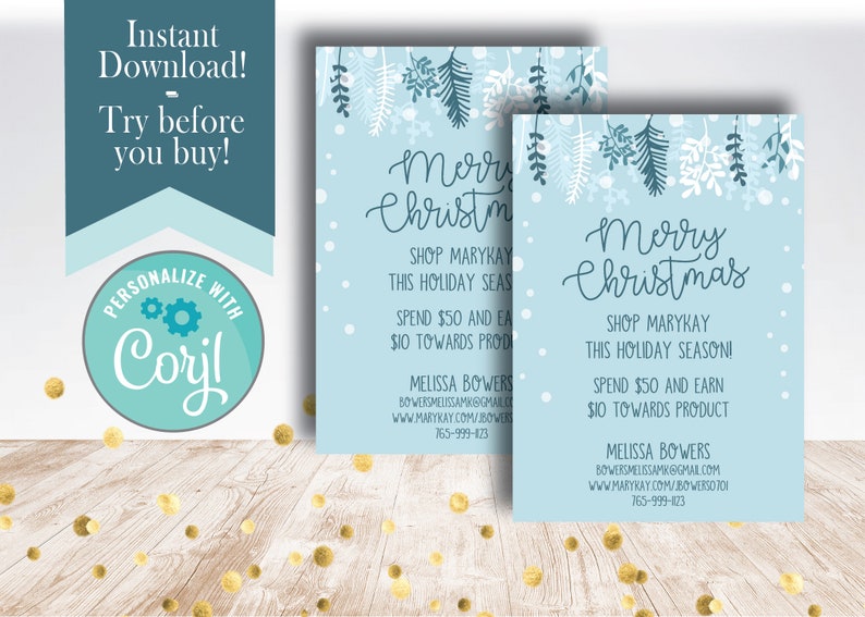 Mary Kay Holiday Party Invitation Flyer / Essential Oils / Make up ...