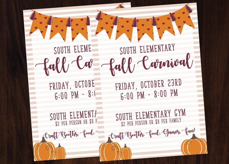 fall festival flyer fall carnival invitation fall party invitation school fundraiser invite party neighborhood church fall carnival flyer