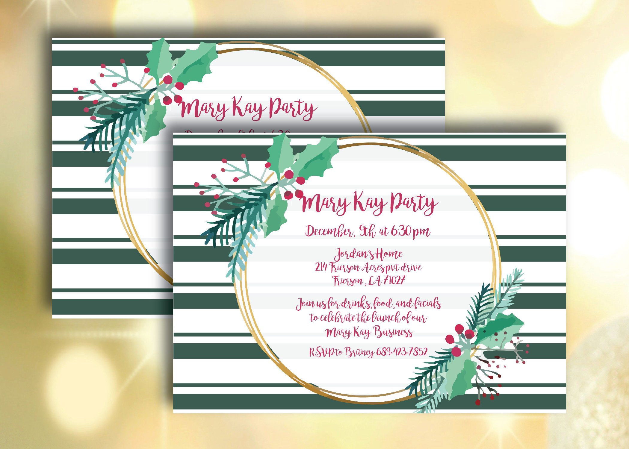 Mary Kay Urlaub Party Einladung Flyer / ätherische Öle / Maskara / Lipsense  / Direktverkauf Home Party/Girls Night /Open House For Mary Kay Flyer Templates Free