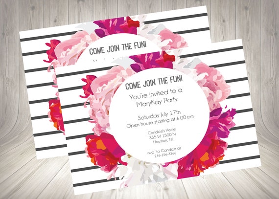 Mary Kay Printables Business Invitation Direct Sales Etsy