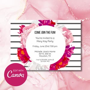 Mary Kay party printable / Mary Kay Makeover invitation /  MLM Invites / Direct Sales Invitation / Mary Kay Girls Night