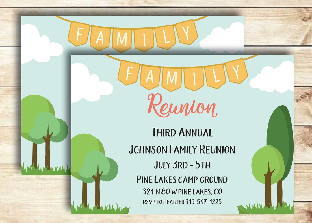 Family Reunion Invitation / Neighborhood Party Printable / Summer Block  Party / Digital Download Invite / Flyer / Outdoor Party - Etsy