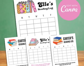 Elementary Student Reading Log: Monthly Tracker (Digital Download)