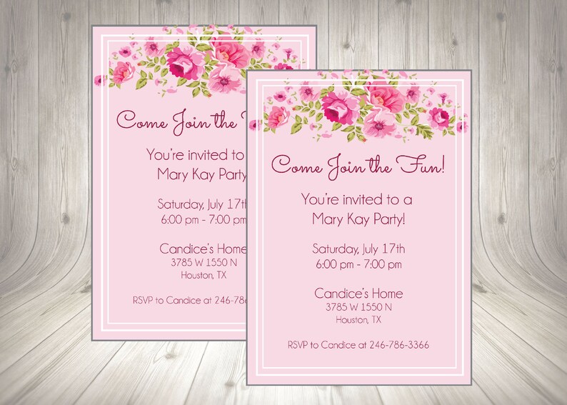 Direct Sales Home Party Invite Business Invitation Mary Etsy