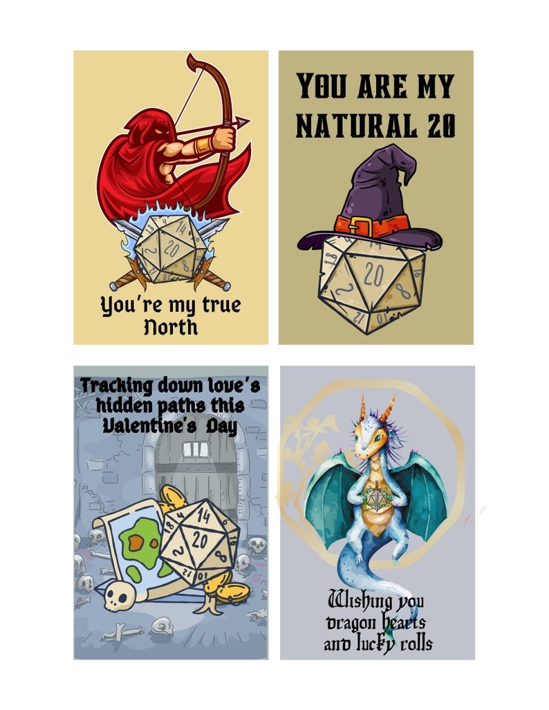 Printable Dnd Valentines, Dungeons, Dragons, Valentines, RPG, Last ...