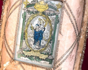 Antique 1700's Italian Convent Work Framed Reliquary