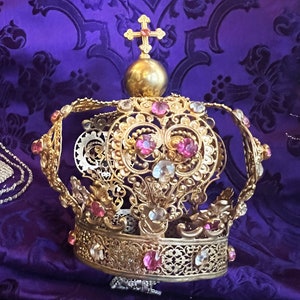 Christ Child Filagree Antique Santos Crown