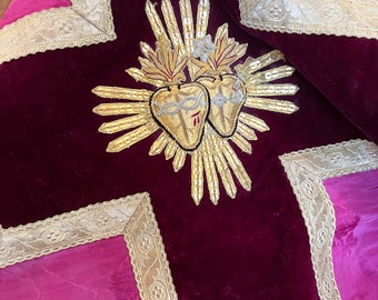 Extraordinary Sacred Heart Antique Priest Vestment