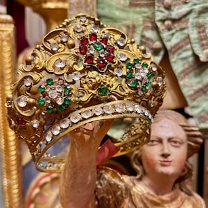 Antique Religious Gilded Santos Crown