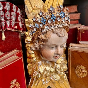 Madonna Antique French Santos Religious Crown