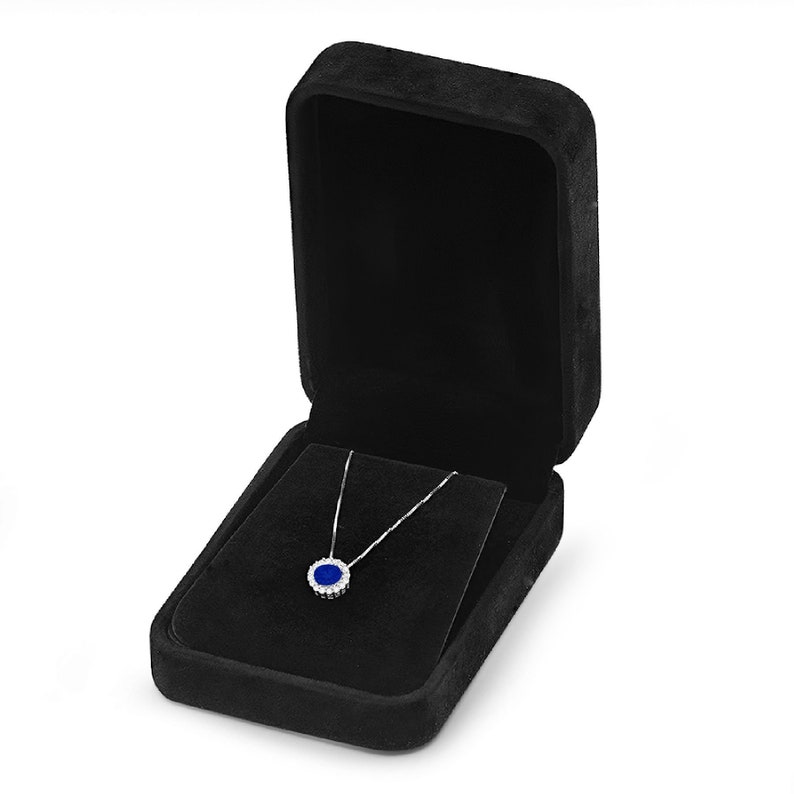1.3 ct Brilliant Round Cut Halo Designer Genuine Flawless Simulated Blue Sapphire 14K 18K White Gold Pendant with 16 Chain