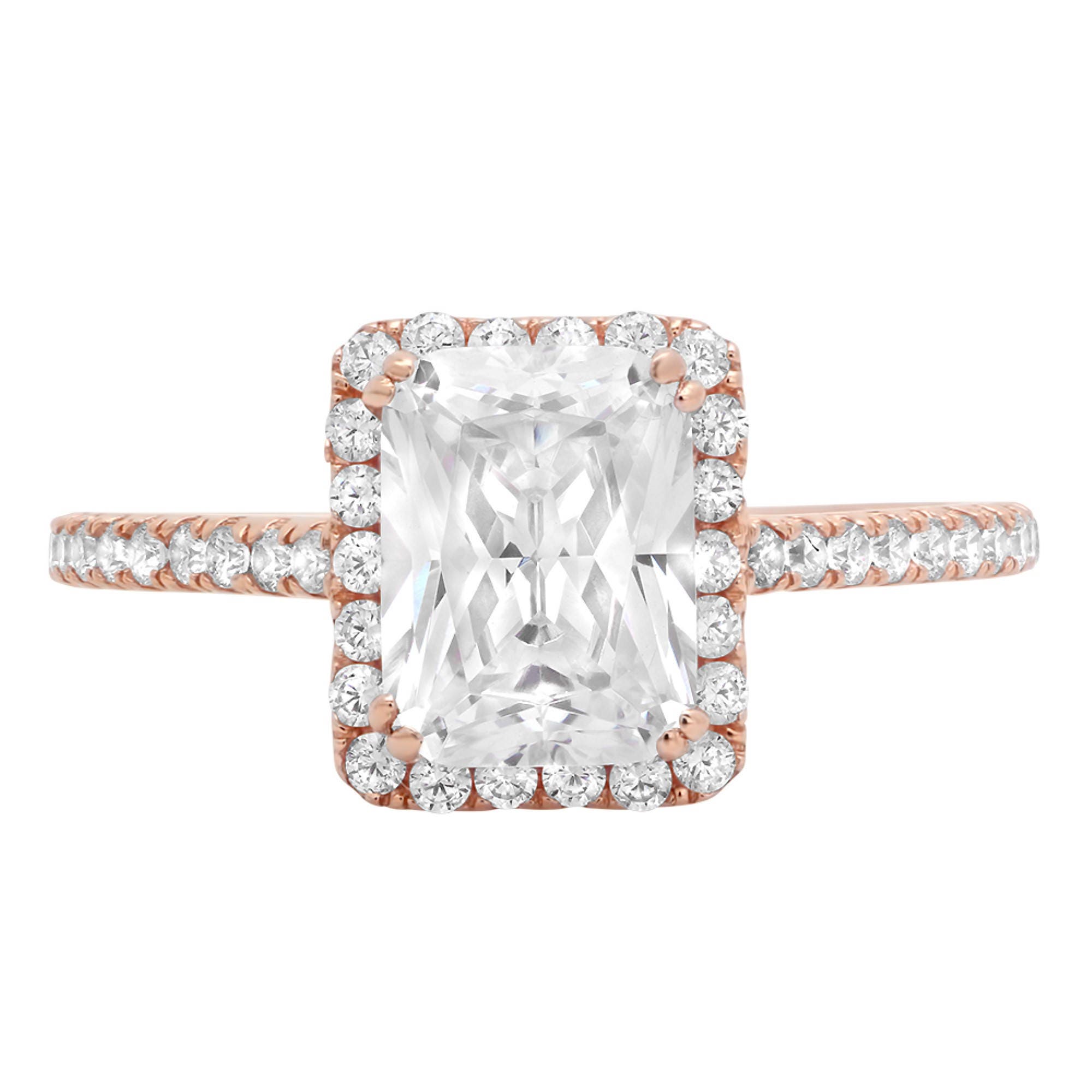 Clara Pucci Rose Gold Ring Rose Gold Gold Ring Promise Ring 1