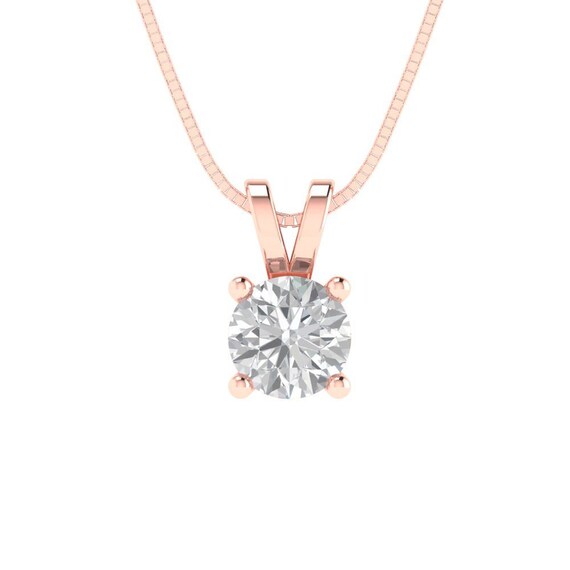 Sophia Solitaire Necklace Round Brilliant Cut | Lab Grown Diamond/Diamond  0.5ct – DIALLURE