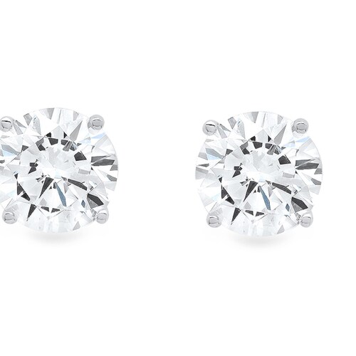 0.20 ct Round Brilliant Cut Ideal VVS1 Moissanite Bridal shops Anniversary Stud Earrings 14k Solid White Gold Push Back