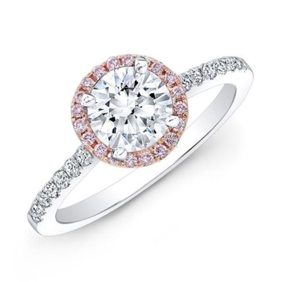 Daesar Anello Promessa di Matrimonio Oro Rosa 18K, Anello Nuziale con