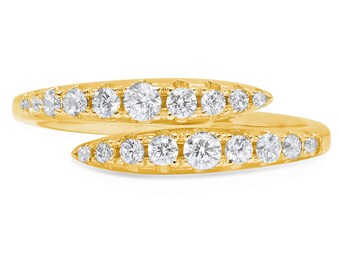 Round Cut Engagement Ring, Round Cut Engagement Band, Round Cut Anniversary Band, 0.7 CT Round Engagement Wedding Ring Band 14K Yellow Gold