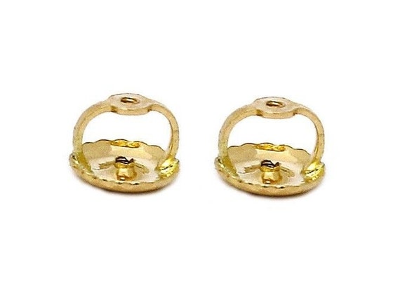 1 Piece Replacement Screw on Screw Off Earnut Earring Back 14K Yellow Gold