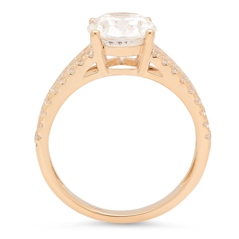 Always Ring Forever Always Forever Ring 2.10 Ct Simulated Oval Cut Wedding Ring Bridal Jewelry Solid 14k Yellow Gold Forever Always Ring