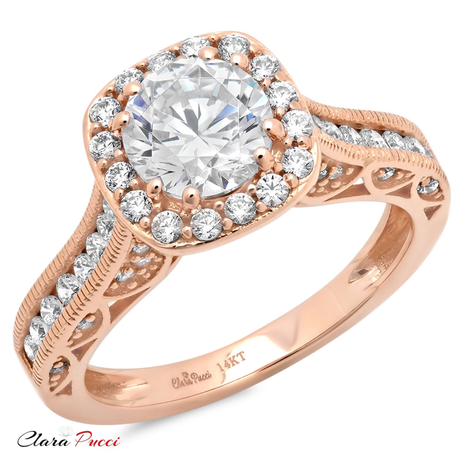 2.30 Carat Round Cut Sim Diamond 14k Real White Gold Wedding Engagement Ring