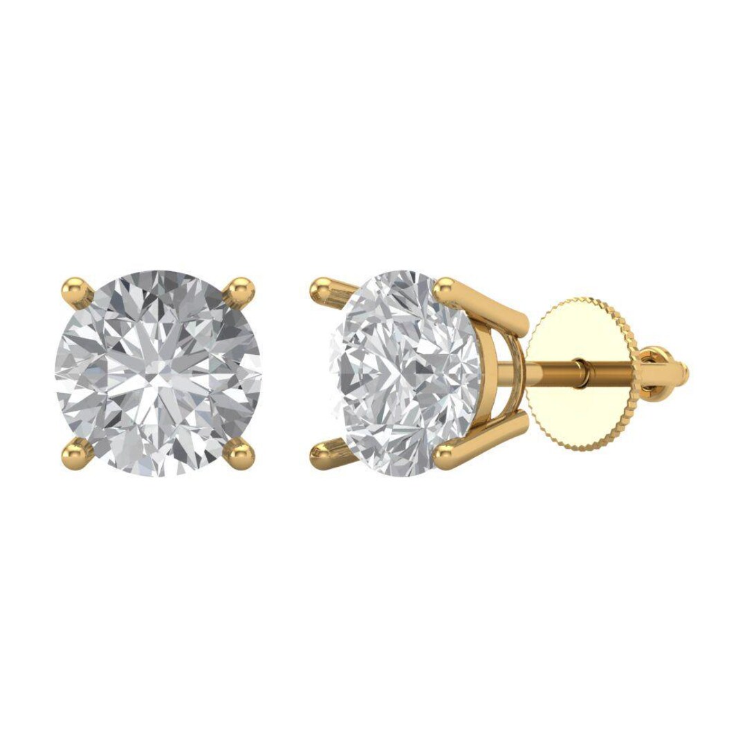 Tranquila Stud Yellow Gold/Silver Earring