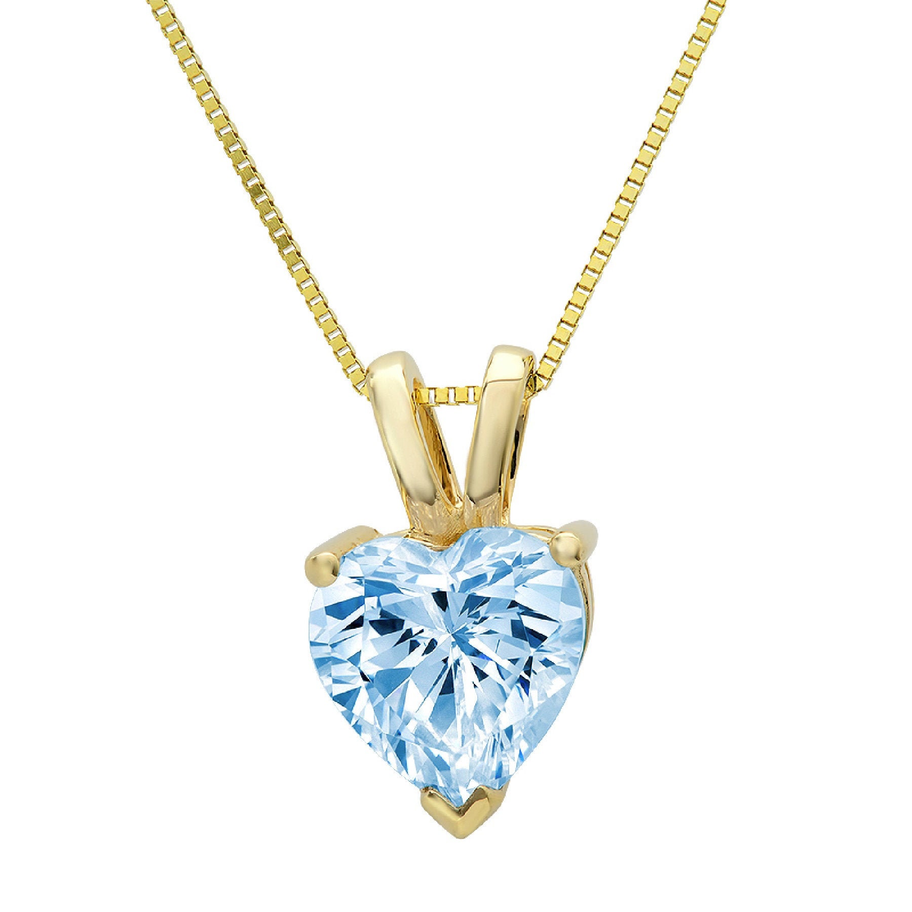 Aquamarine heart necklace Clearance