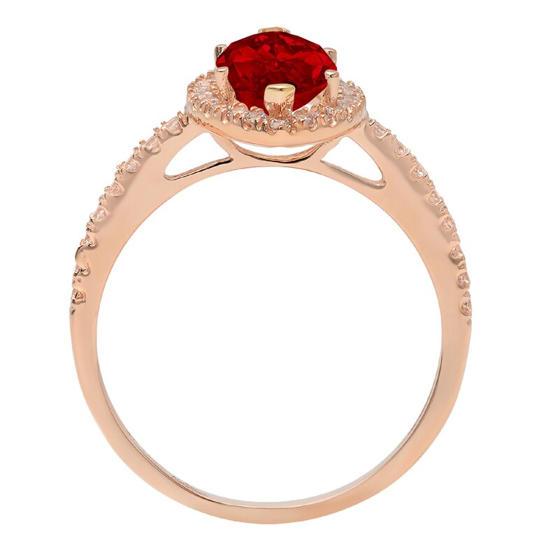 2.38 ct Marquise Halo Deep Red Natural Garnet VVS1 Classic Promise Bridal Wedding Engagement Classic Designer Ring Solid 14k Rose Gold