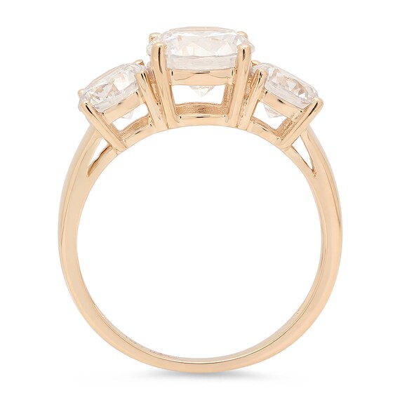 Rose gold mothers ring 3 stones online