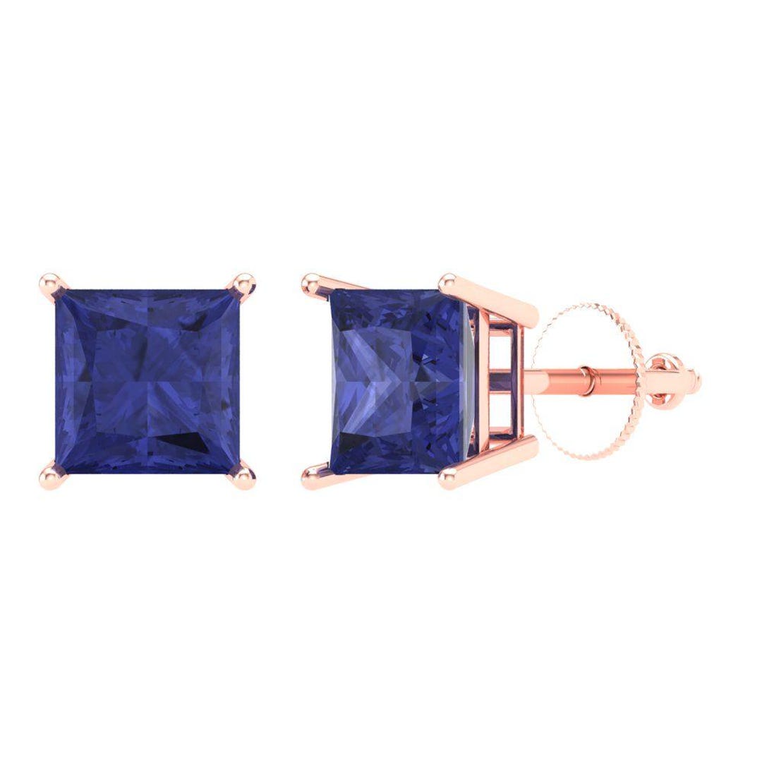 Boucles D'oreilles Princesse 3 Carats Zircones Moissanite - Argenté - Neuf Sans Emballage