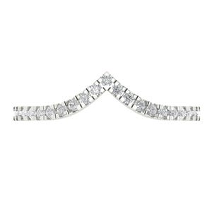 Wedding Halo, Wedding Unique Halo, Wedding Halo Unique, 0.23 Ct Round Cut Chevron V Shape Pave Anniversary Promise Ring Band 14k White Gold