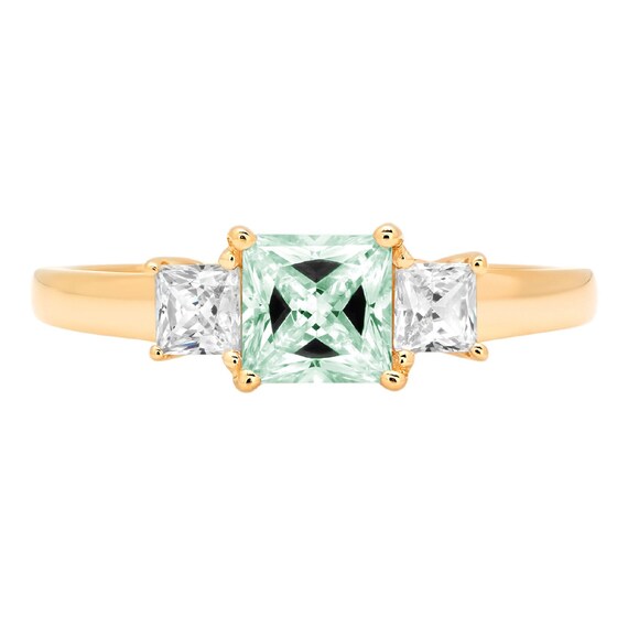 0.5 ct Brilliant Round Cut Designer Genuine Flawless Natural Aquamarine Stone 14K 18K Rose Gold Solitaire Ring