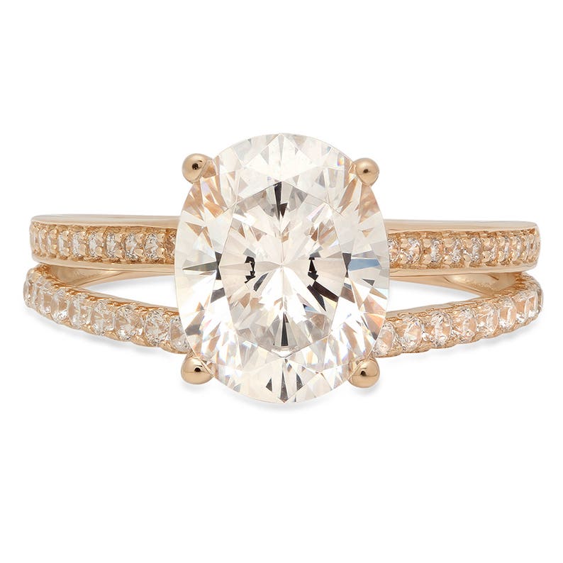 Always Ring Forever Always Forever Ring 2.10 Ct Simulated Oval Cut Wedding Ring Bridal Jewelry Solid 14k Yellow Gold Forever Always Ring
