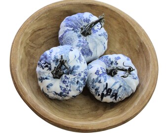 Chinoiserie Pumpkin's. Blue and White Decorative Pumpkin's.