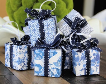 Chinoiserie Inspired Gift Box Ornament.
