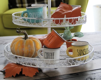 Fall Home Decor.  Mini Mug.  Tiered Tray and Shelf Decoration.  Pumpkin.  Rae Dunn Inspired.  Personalized.