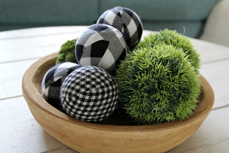 Black & White Buffalo Plaid Bowl Fillers. Set. Modern Etsy