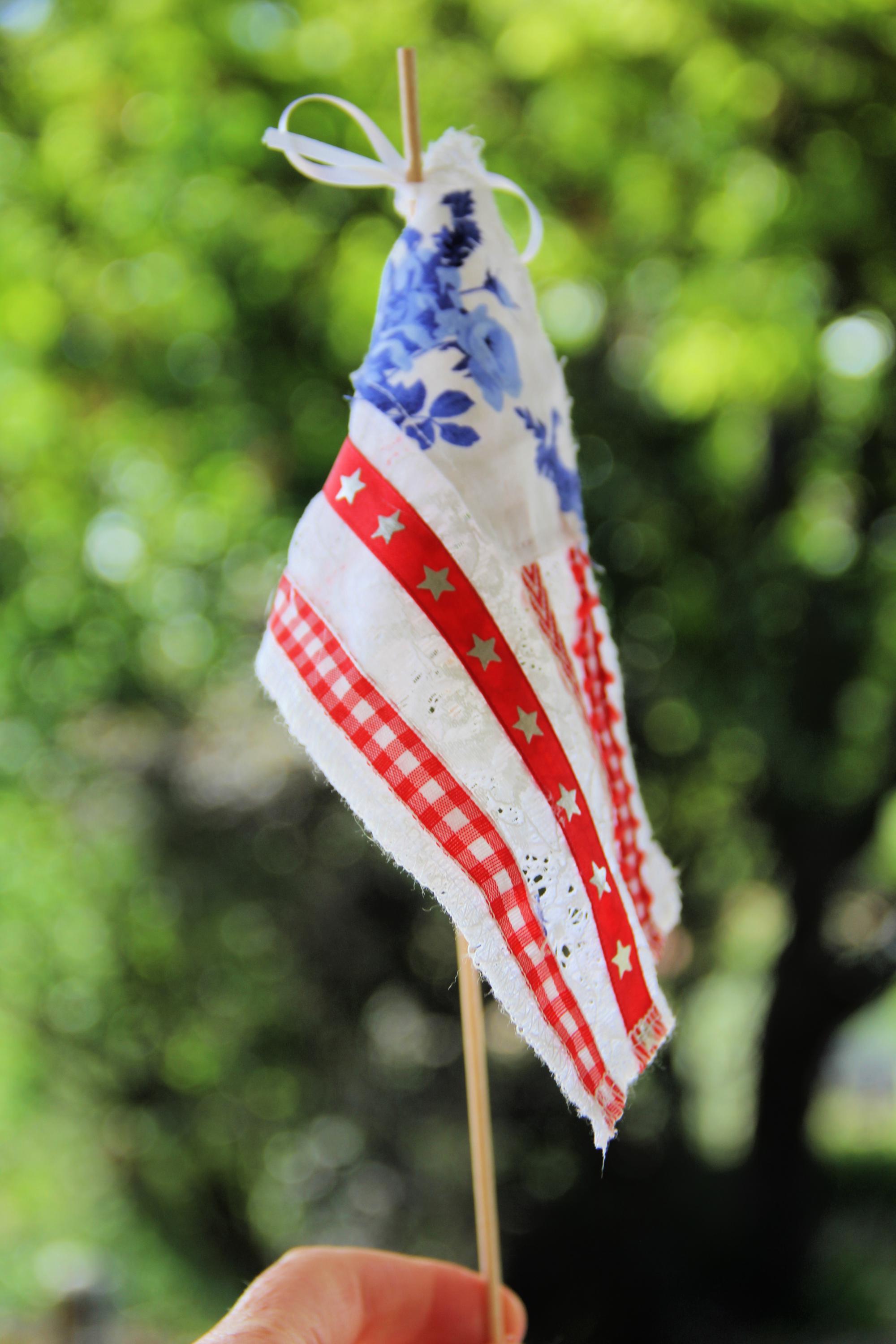 Fabric & Lace Rag Flags: French Country Tier Tray Decor - Etsy
