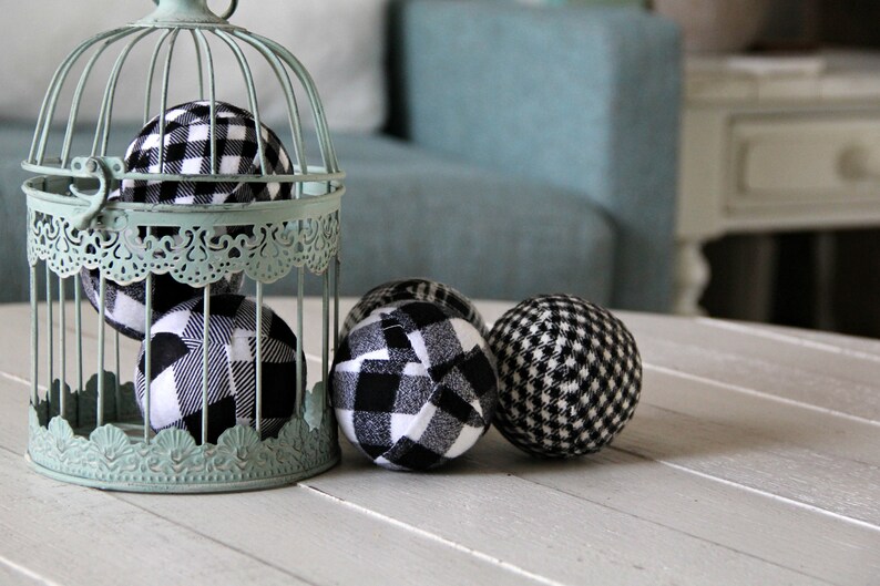 Black & White Buffalo Plaid Bowl Fillers. Set. Modern Etsy