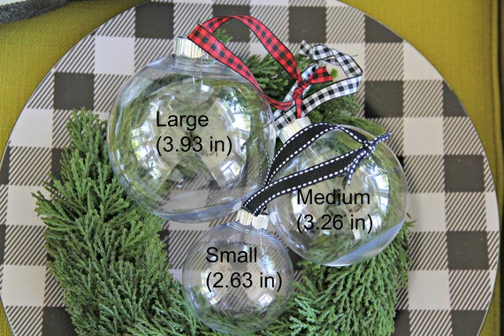 4” Glass Black and White Buffalo Check Ornament - Decorator's