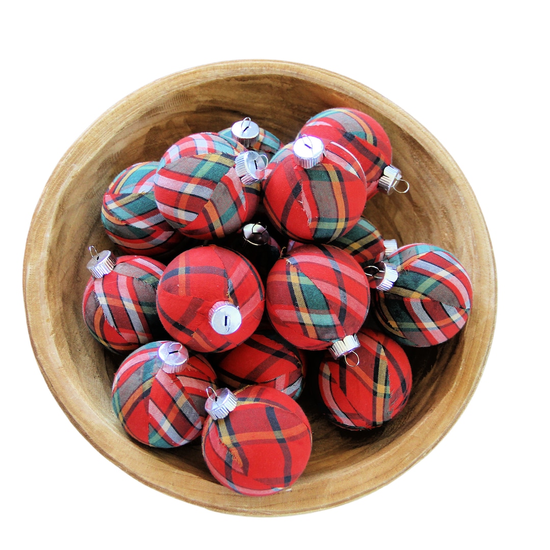 Plaid Christmas Ornaments Ralph Lauren Plaid Etsy
