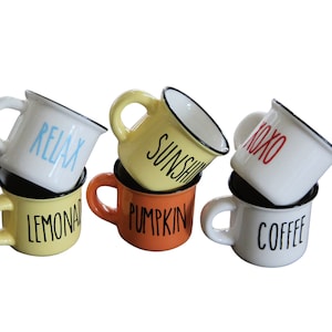 Personalized Mini Ceramic Mug: Fall Tiered Tray Decor